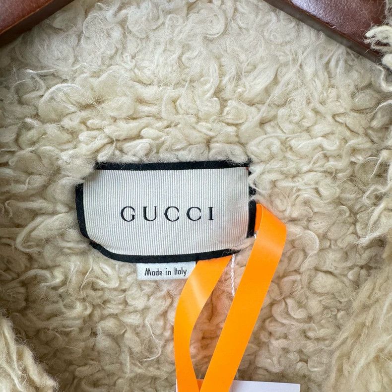 Gucci Gucci Size OS Light blue lamb wool back tiger head embroide Size US XXS / EU 40 - 2 Thumbnail