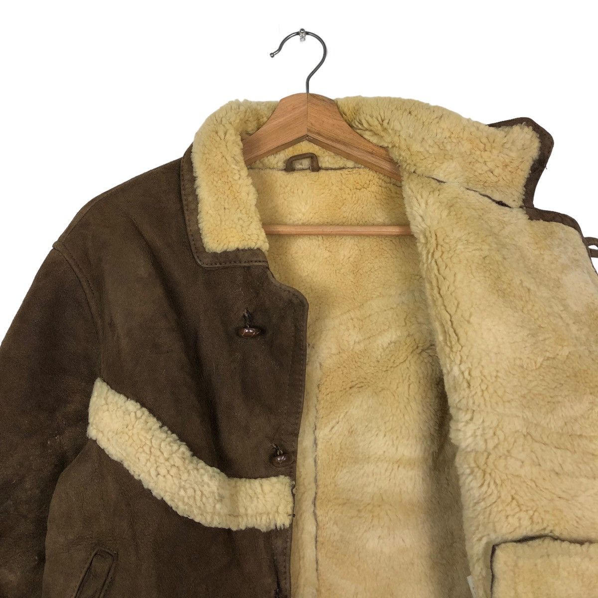 Japanese Brand Vintage Cropped Ontime Genuine Leather Jacket Sheep Lamb Fur Size US M / EU 48-50 / 2 - 9 Thumbnail