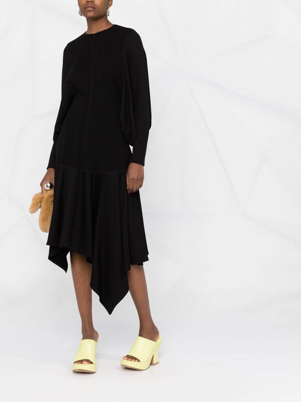 Loewe o1y1025 Midi Dress in Black Size M / US 6-8 / IT 42-44 - 5 Thumbnail