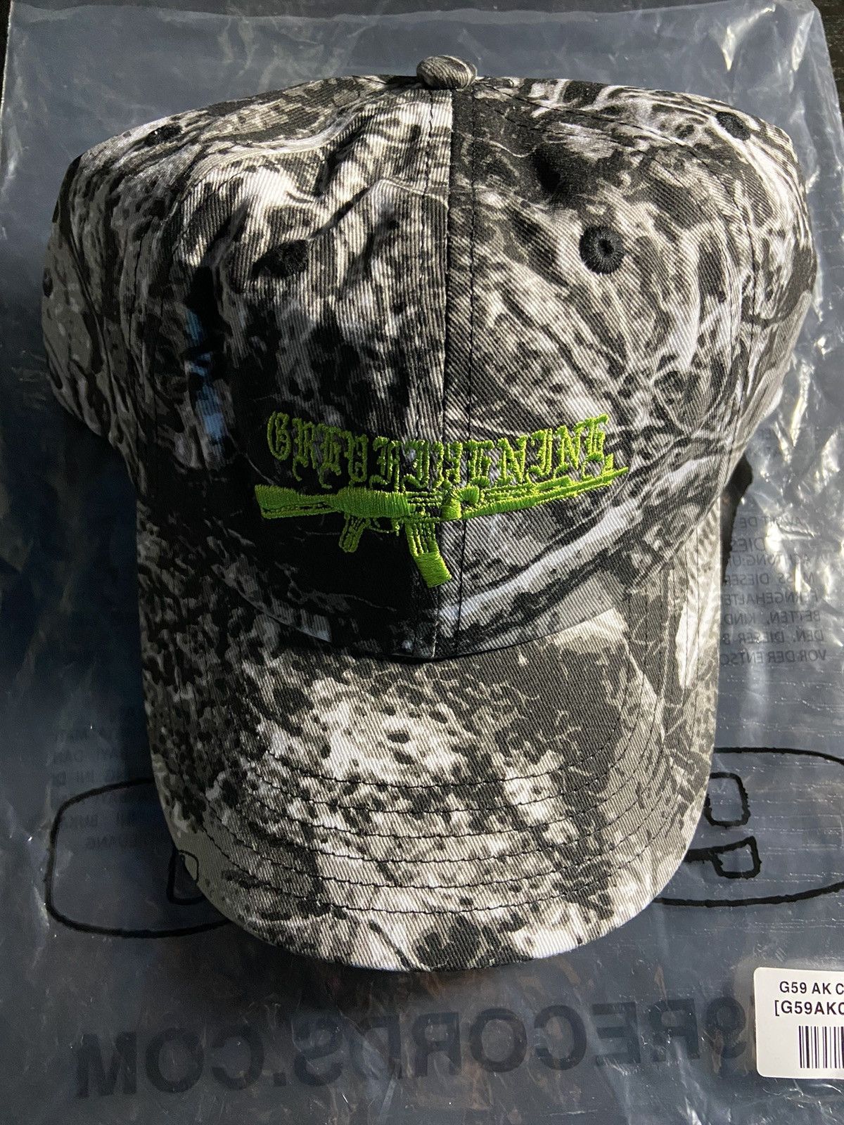 image of G59 Records G59 Ak Woodland Camo Hat/cap Greyfivenine in Black, Men's