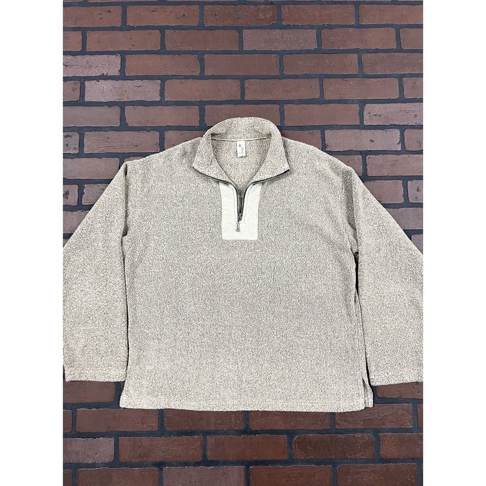 J Brand Green Brand Green Pullover Sweater 1/4 Zip Men M Green Size US M / EU 48-50 / 2 - 2 Thumbnail