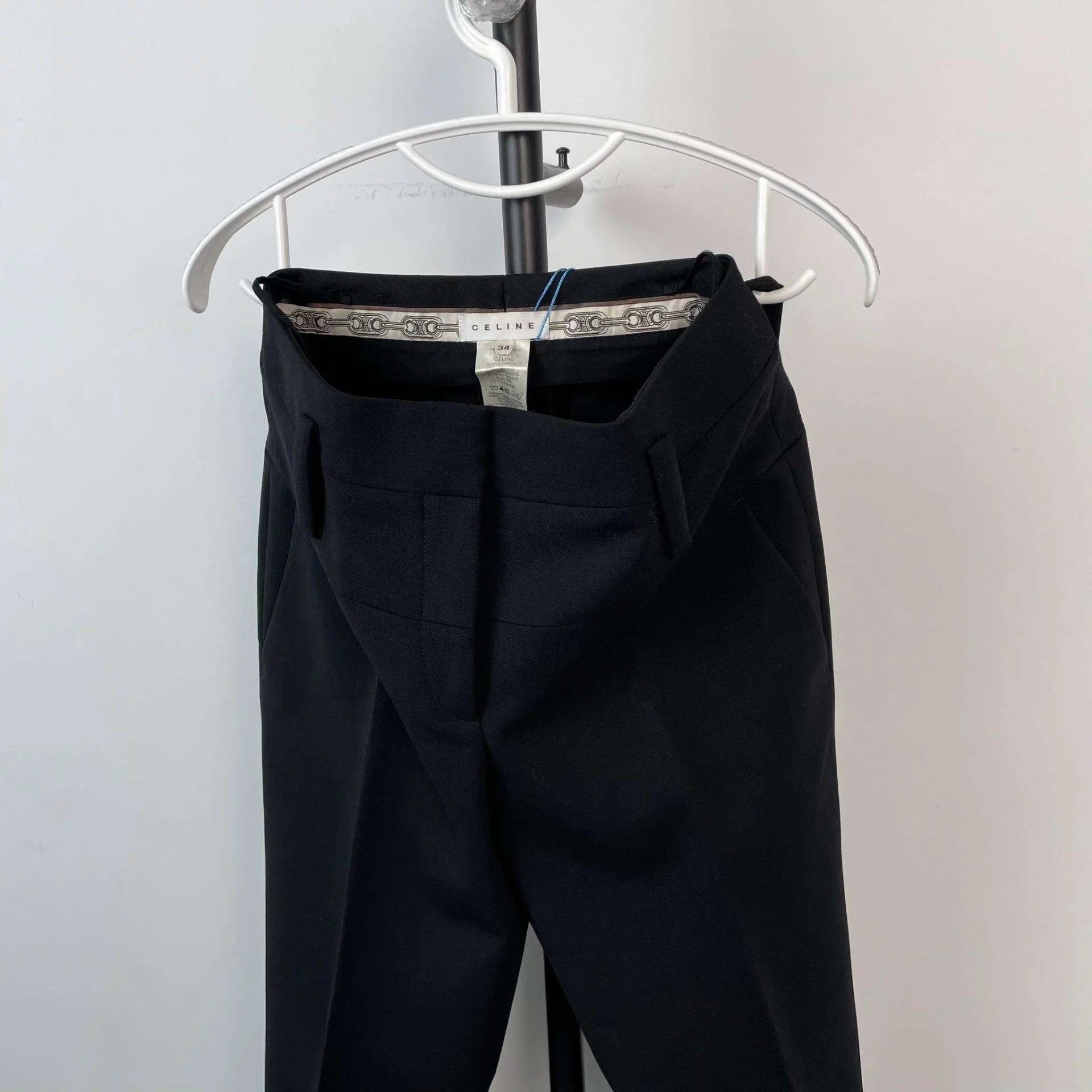 Celine Celine Wool Trousers 34 Black Size 25" / US 0 / IT 36 - 4 Thumbnail