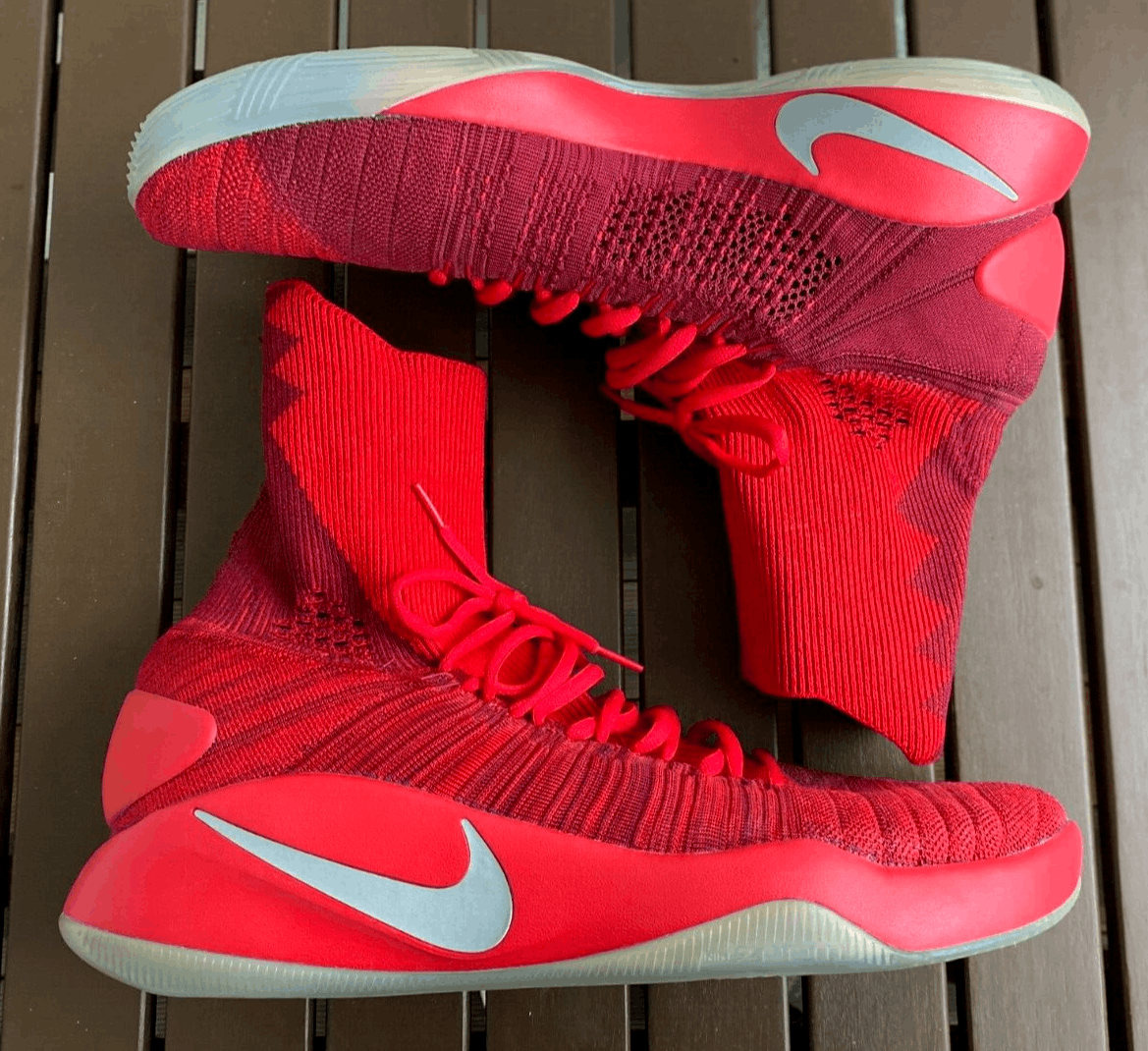 image of Nike Hyperdunk 2016 Flyknit "team Red". 18Us. 843390-606 Shoes, Men's (Size 15)