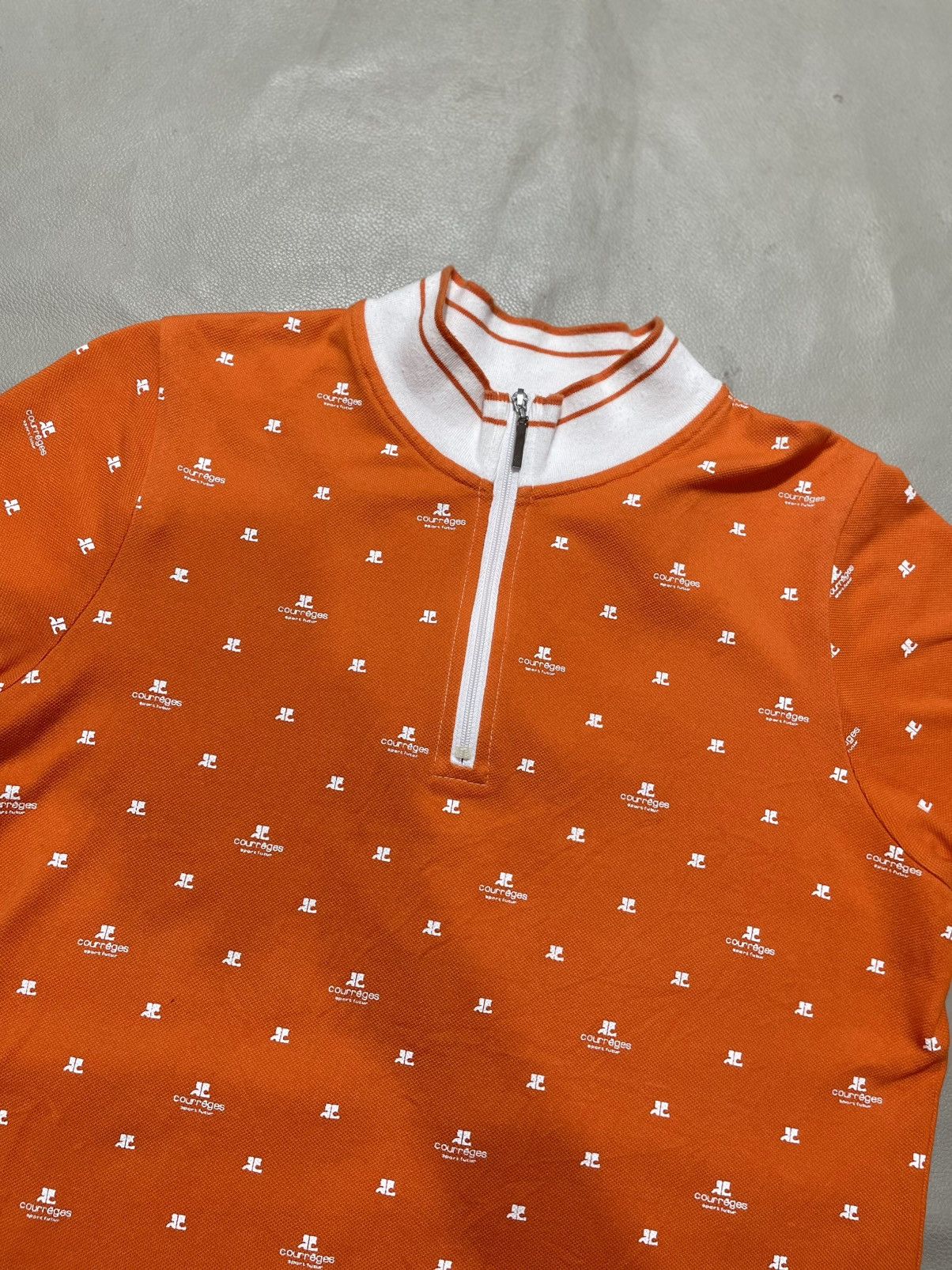 Courreges Vintage Courreges - Polo Half Zip Spell logo Size S / US 4 / IT 40 - 2 Thumbnail