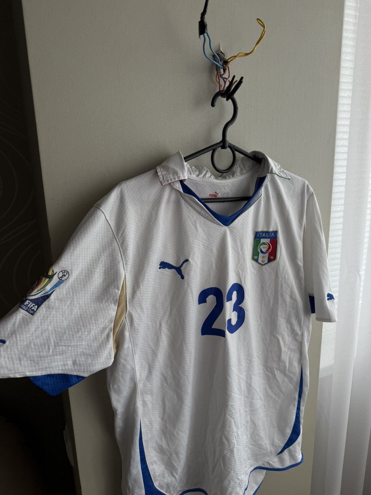 Puma Puma Italy Home Shirt 2010 Marco Materazzi 23 World Cup Size US M / EU 48-50 / 2 - 2 Thumbnail