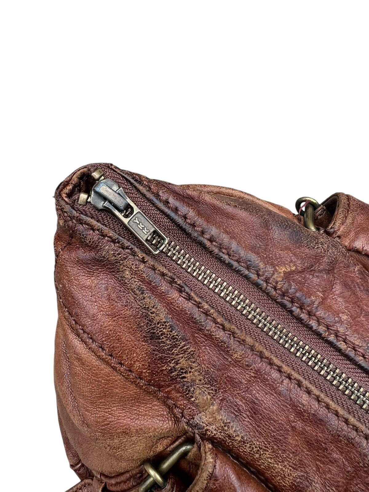 Leather Trashed Zucca Japan Distress Patina Leather Bag Tote Size ONE SIZE - 20 Thumbnail