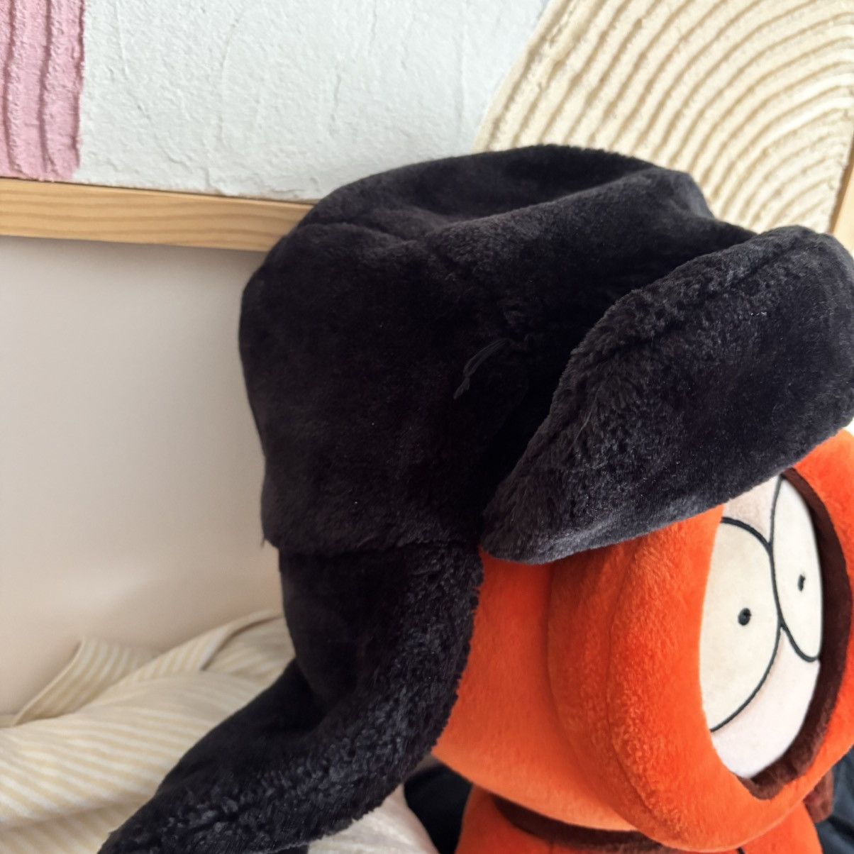 Vintage Vintage 80’s Black Ushanka Hat – Real Fur Size 32 - 2 Thumbnail