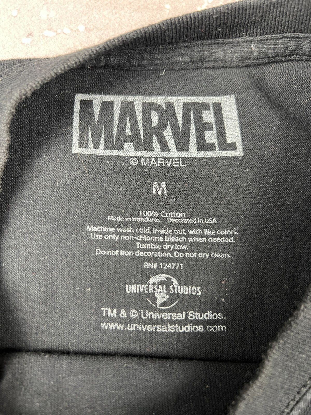 Marvel Comics × Universal Studios Marvel Spiderman Universal Studios T Shirt Mens M Black Size US M / EU 48-50 / 2 - 7 Thumbnail