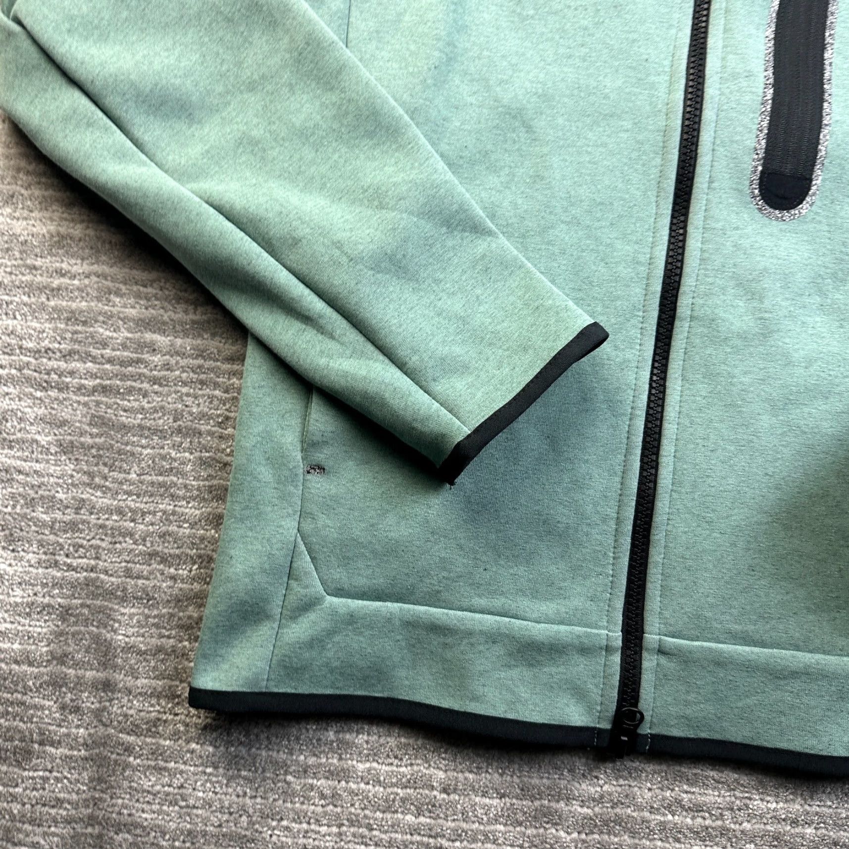 Nike Nike Tech Fleece Jacket Mens XS Green Pockets Hoodie Sweatshirt Size US XS / EU 42 / 0 - 4 Thumbnail