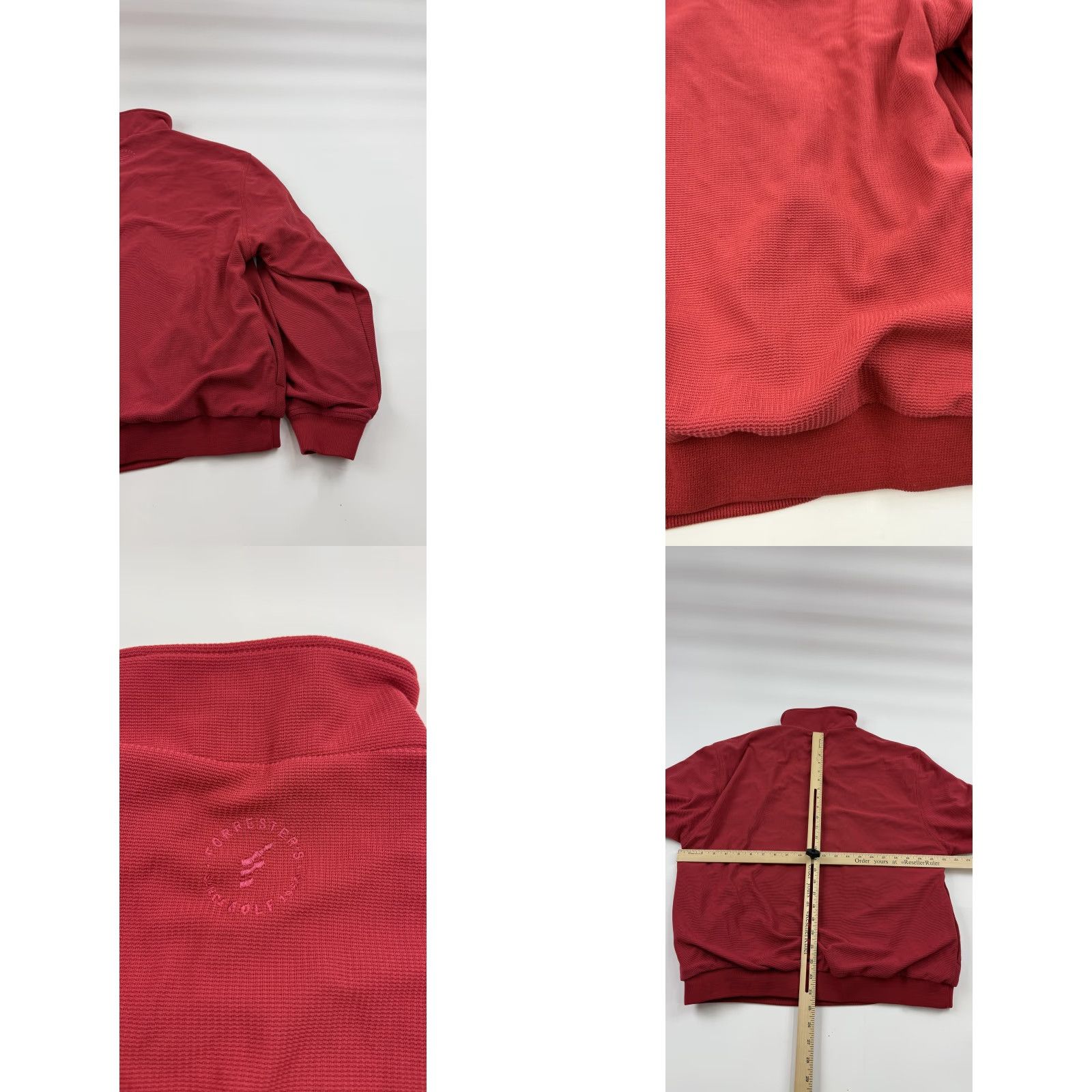 Vintage Forrester's Golf Sweater Mens Medium Red 1/4 Zip Pullover Waffle Knit Mock Neck Long Sleeve Pullover Dress Shirt? Size US M / EU 48-50 / 2 - 8 Thumbnail