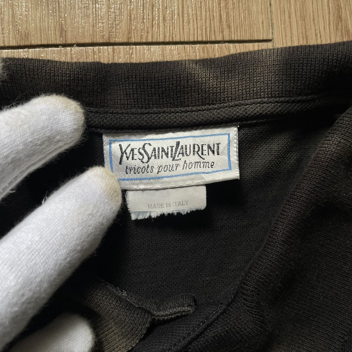 Yves Saint Laurent VINTAGE YSL TRICOTS POUR HOMME MADE ITALY POLO Size US S / EU 44-46 / 1 - 3 Thumbnail