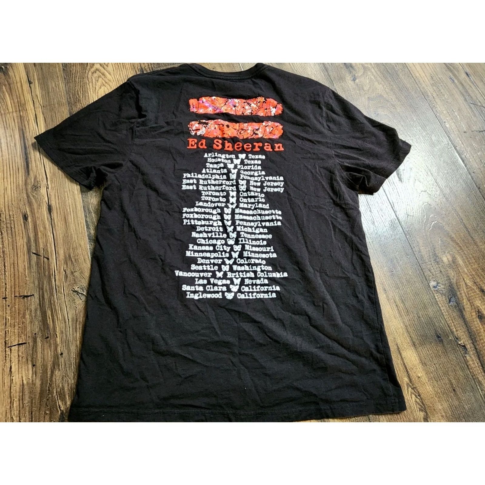 Doublet Mens M Ed Sheeran Mathematics Tour Dates T Shirt Double Sided Size US M / EU 48-50 / 2 - 4 Thumbnail