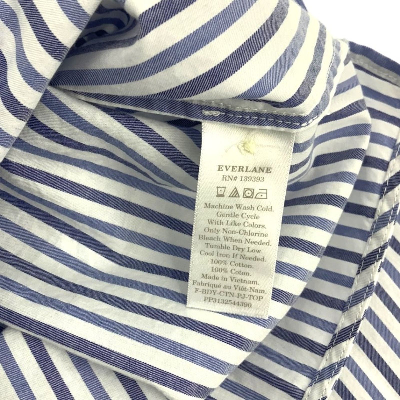 Everlane Everlane Blue Stripe 100% Cotton Pajama Top Size Small NWT Size S / US 4 / IT 40 - 5 Thumbnail