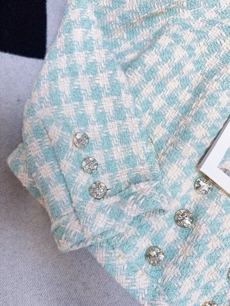 Chanel Chanel 23S spring and summer mint green double-breasted pl Size S / US 4 / IT 40 - 2 Thumbnail