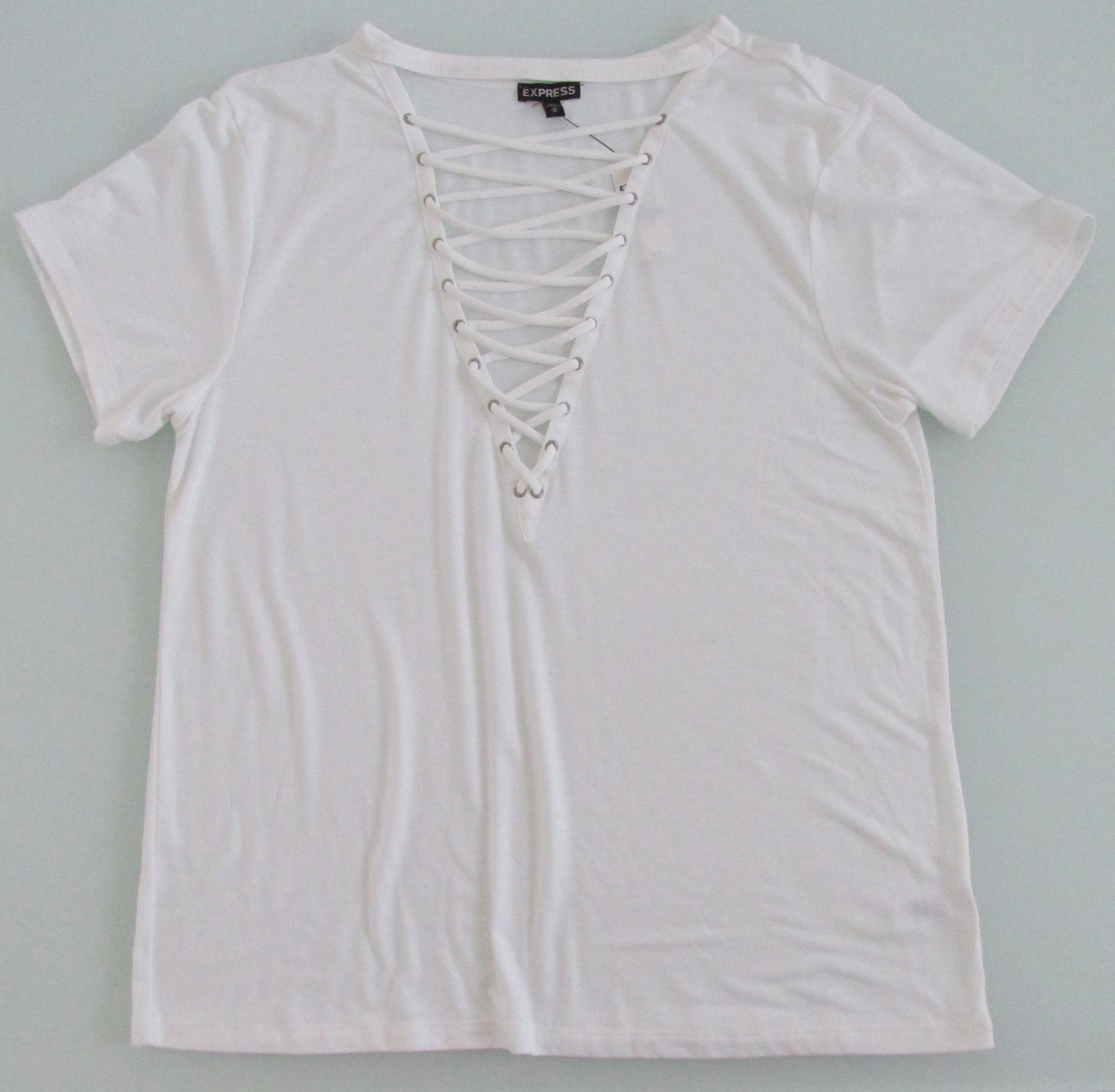 Express Express (NWT) Women's Short Sleeve Knit Top Size Medium Size M / US 6-8 / IT 42-44 - 1 Thumbnail