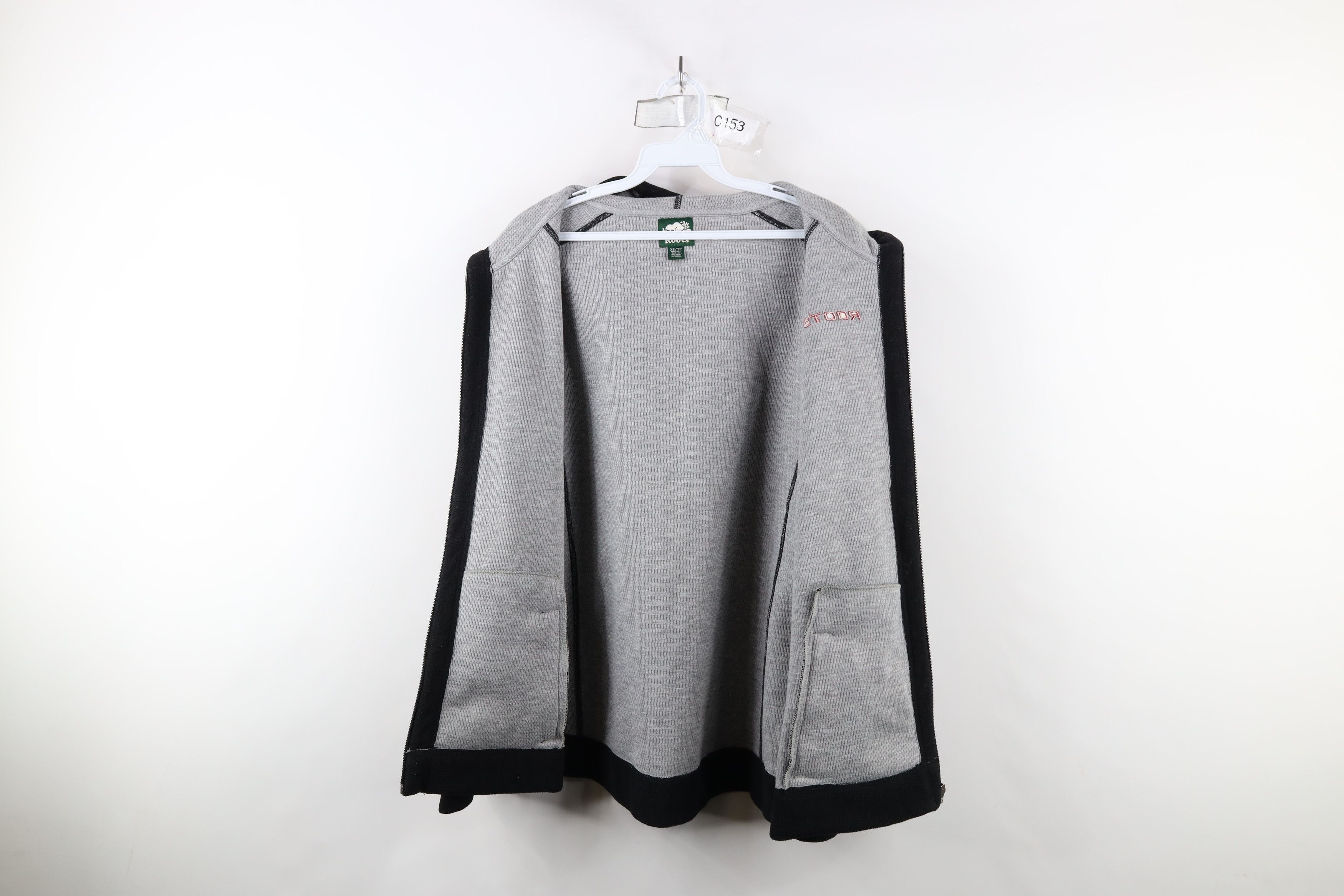 Vintage Vintage 90s Y2K Roots Canada Thermal Lined Fleece Hoodie Size XS / US 0-2 / IT 36-38 - 9 Thumbnail