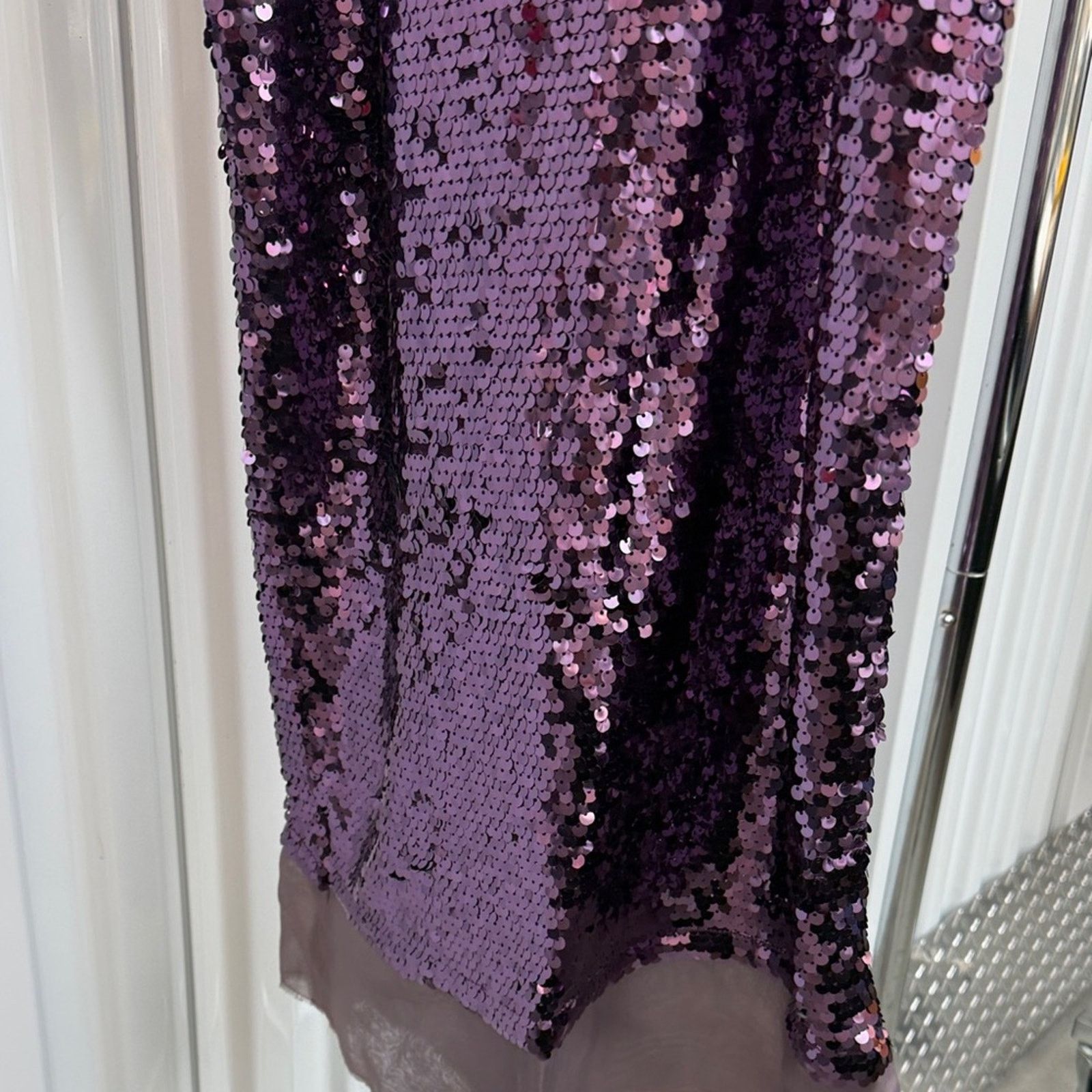 & Other Stories LALO CARDIGANS Purple Sequin Slip Dress Small Womens Size S / US 4 / IT 40 - 5 Thumbnail