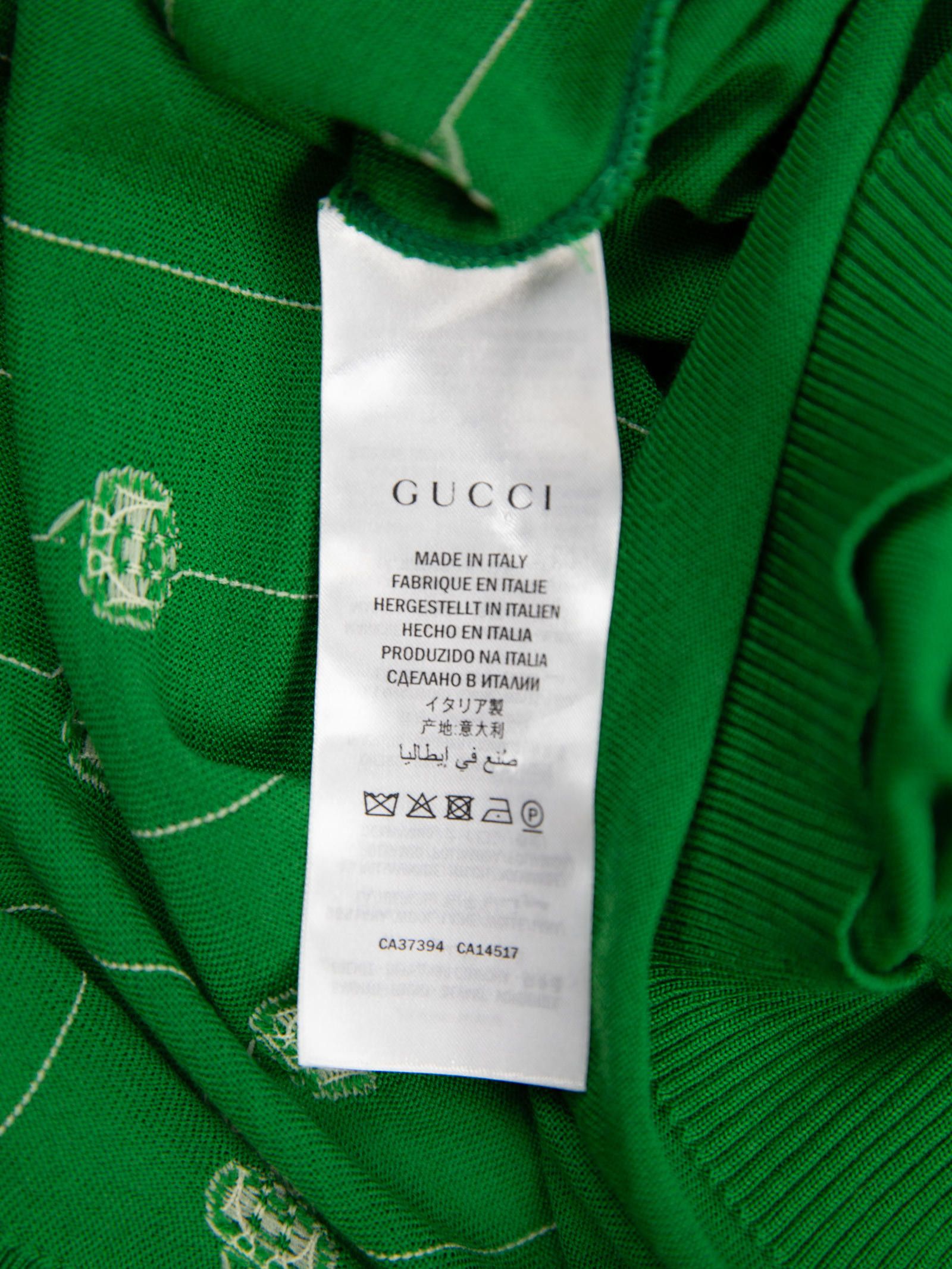Gucci Gucci Mens GG Green Sweater Small Green Size US S / EU 44-46 / 1 - 6 Thumbnail