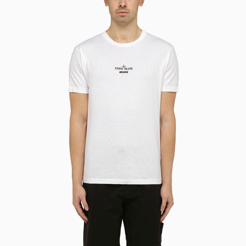 image of Stone Island Archivio Project T-Shirt White, Men's (Size Large)