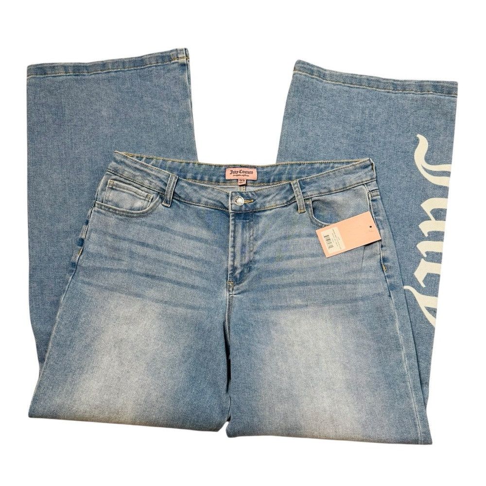 Juicy Couture NWT New Juicy Couture Low Rise Abbot Side Seam Logo Jeans S Size 31" - 3 Thumbnail