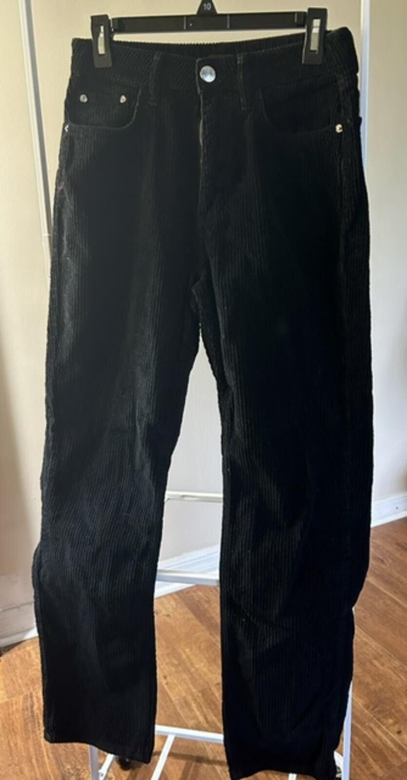 River Island River Island Black Corduroy Pants Size 10 Size US 32 / EU 48 - 1 Thumbnail