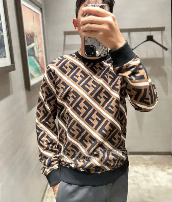 Fendi Fendi Men's Brown Cotton Sweatshirt . Size US S / EU 44-46 / 1 - 9 Thumbnail