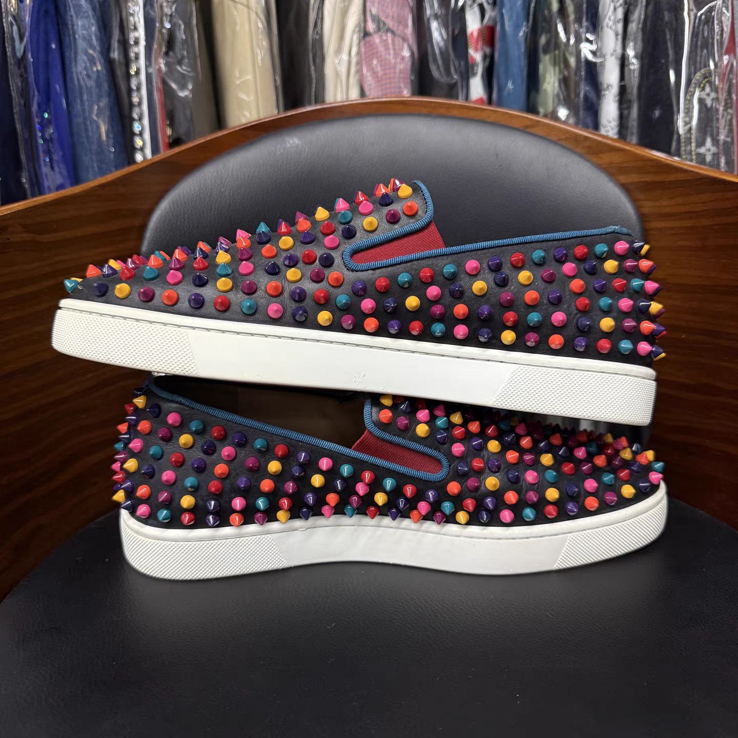Christian Louboutin Christian Louboutin Rainbow Studded Low-Tops K15 Size US 8 / EU 41 - 7 Thumbnail
