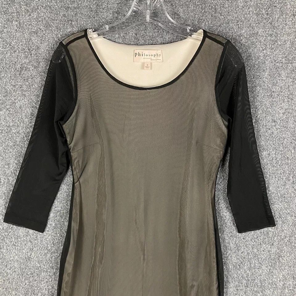 Other Philosophy Sheath Dress Women's Small 3/4 Sleeve Black Size S / US 4 / IT 40 - 2 Thumbnail