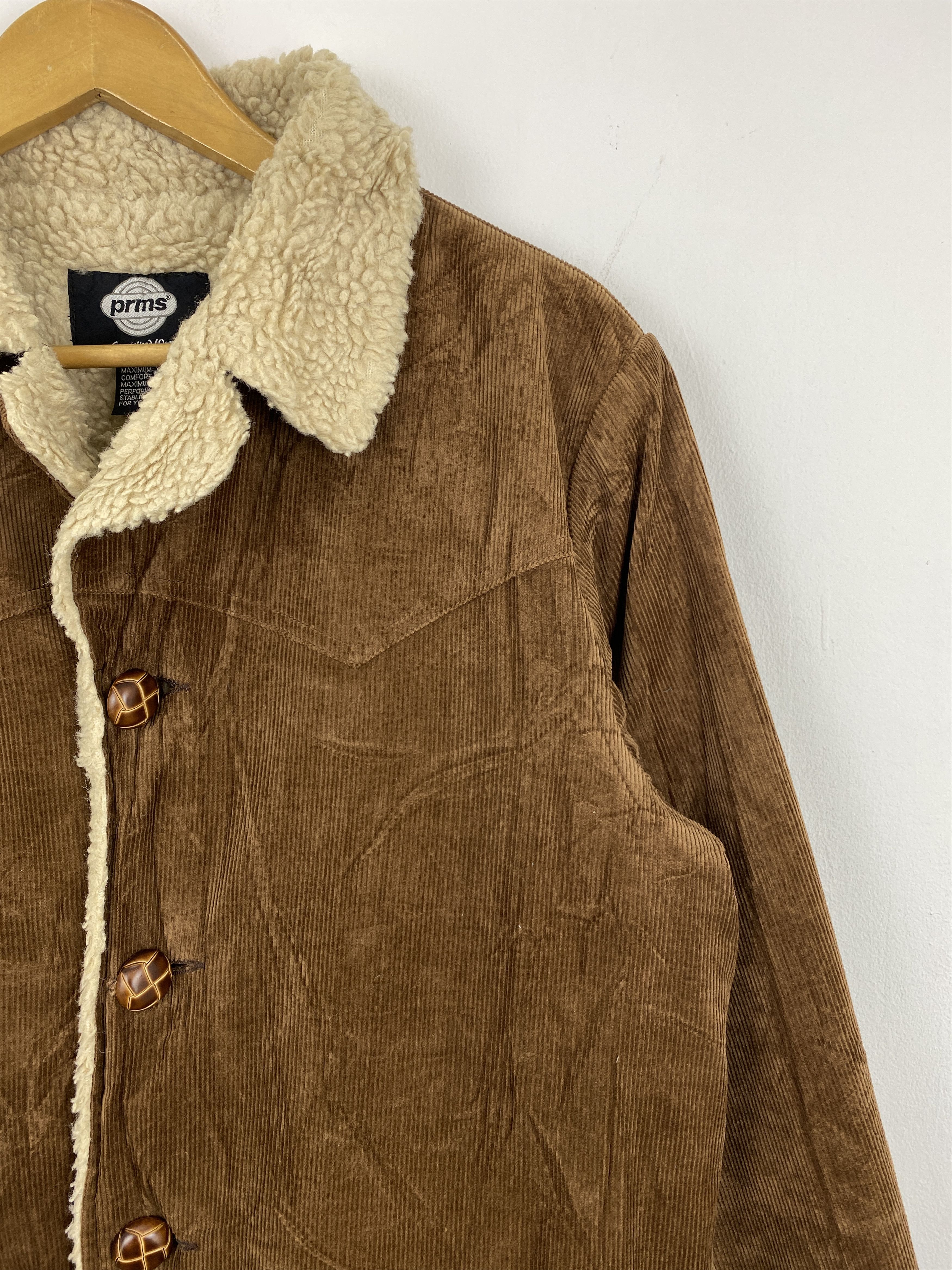 Japanese Brand Vintage 80s PRMS Japan Sherpa Suede Leather Jacket J2036 Size US M / EU 48-50 / 2 - 5 Thumbnail