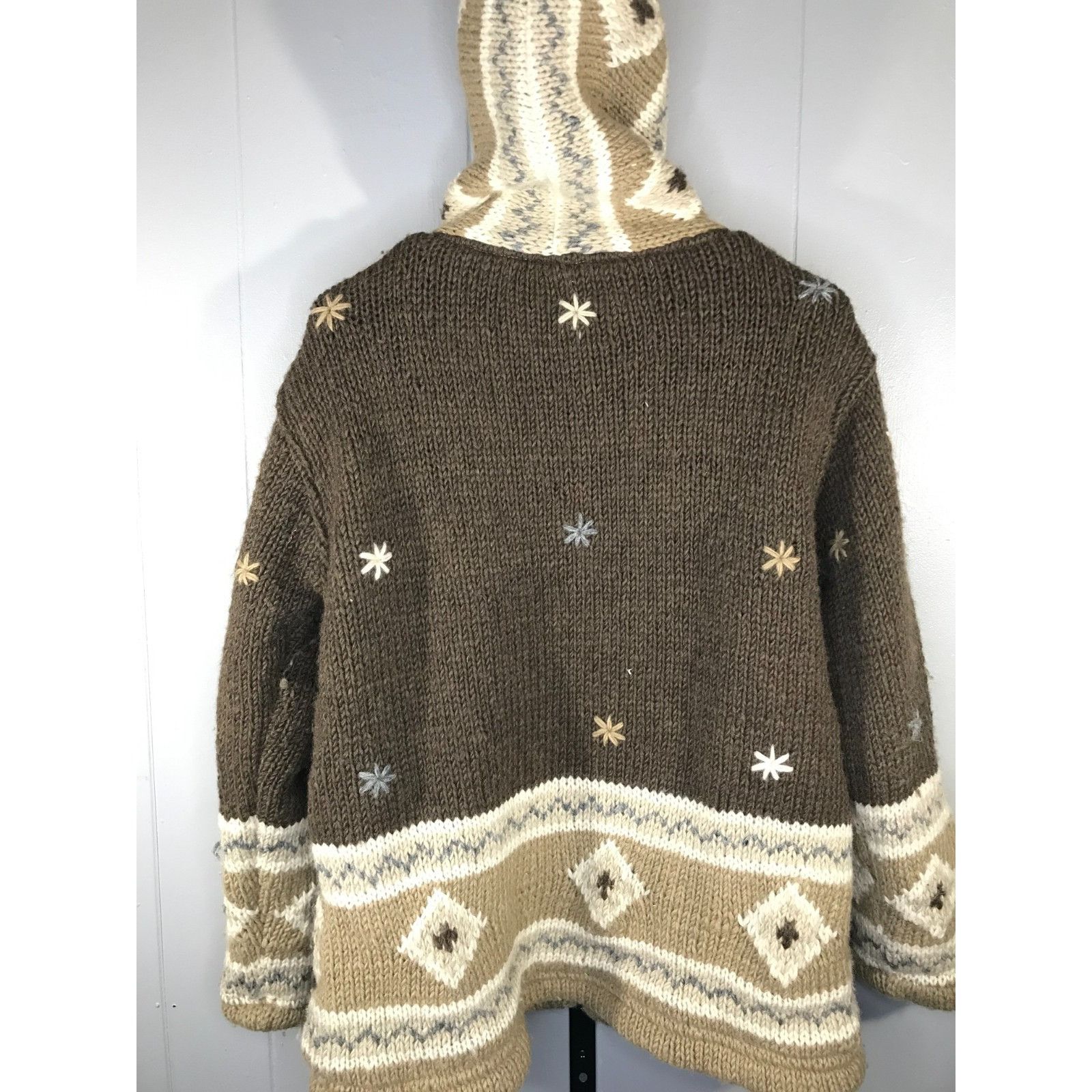 Other Kyber 100% Wool Outerwear Sweater Jacket Size MD Brown Hoode Size M / US 6-8 / IT 42-44 - 2 Thumbnail