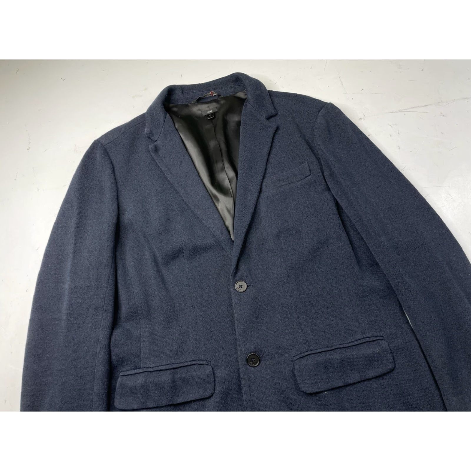 John Varvatos John Varvatos USA Luxe Blue Knit Cotton Wool Blazer Sport Coat Jacket M Men Medium Blue Knit Blazer Size 40R - 5 Thumbnail