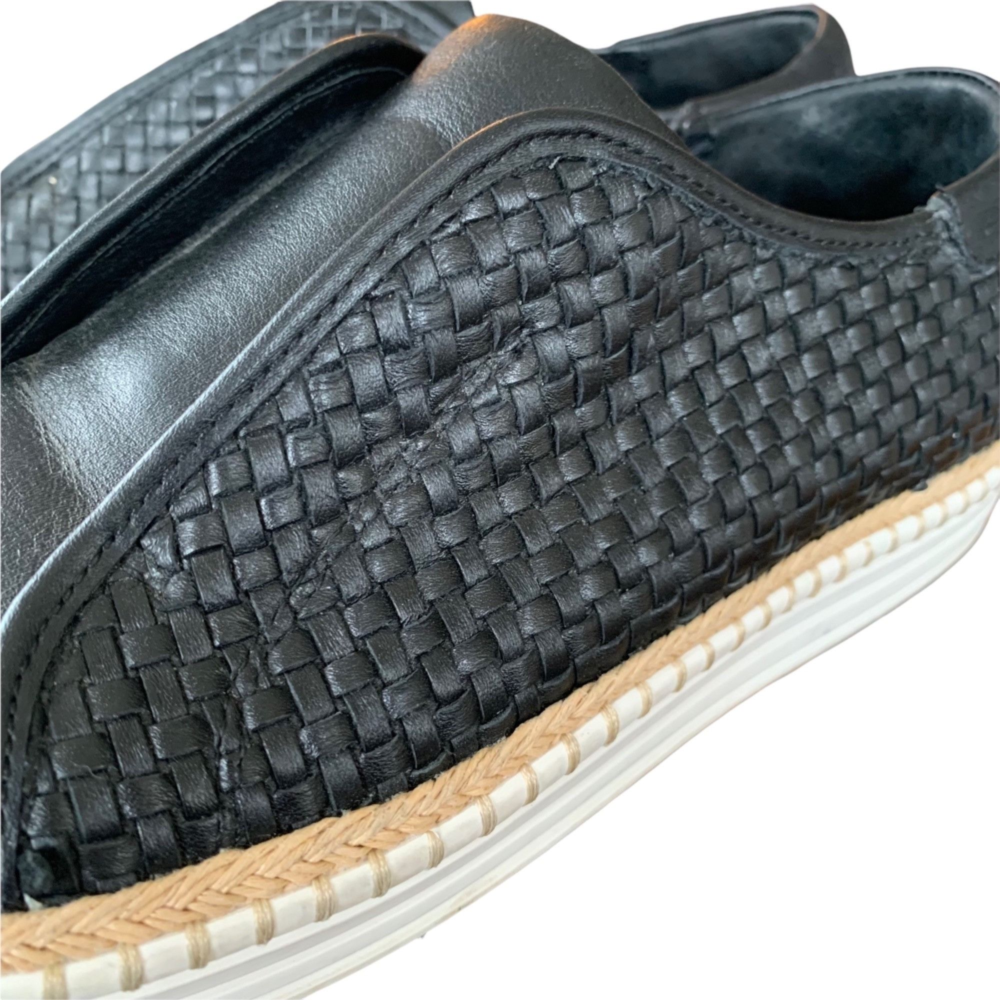 J/Slides J Slides Woven Leather Slip-On Loafers 8.5 Size US 8.5 / IT 38.5 - 7 Thumbnail