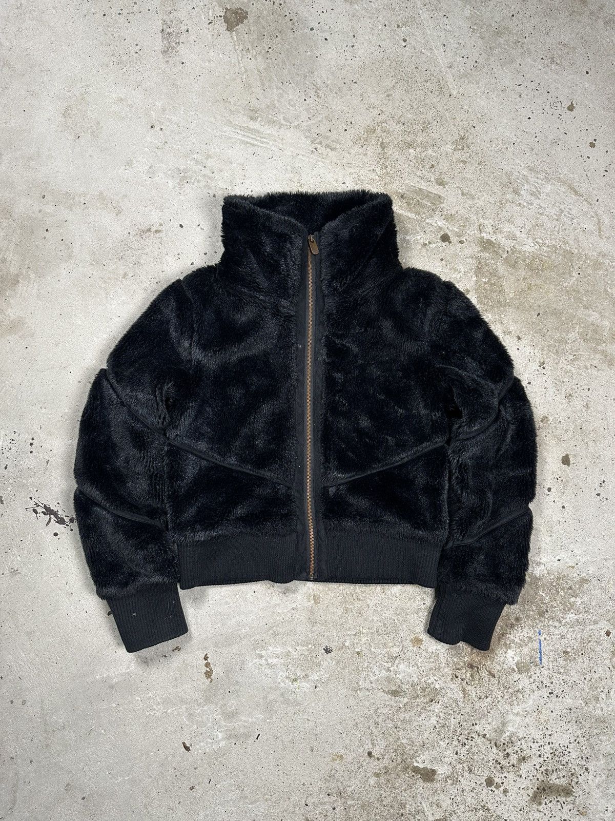 If Six Was Nine Vintage Y2K Faux Fur Japanese Style Black Boxy Bomber Jacket Size US S / EU 44-46 / 1 - 1 Thumbnail