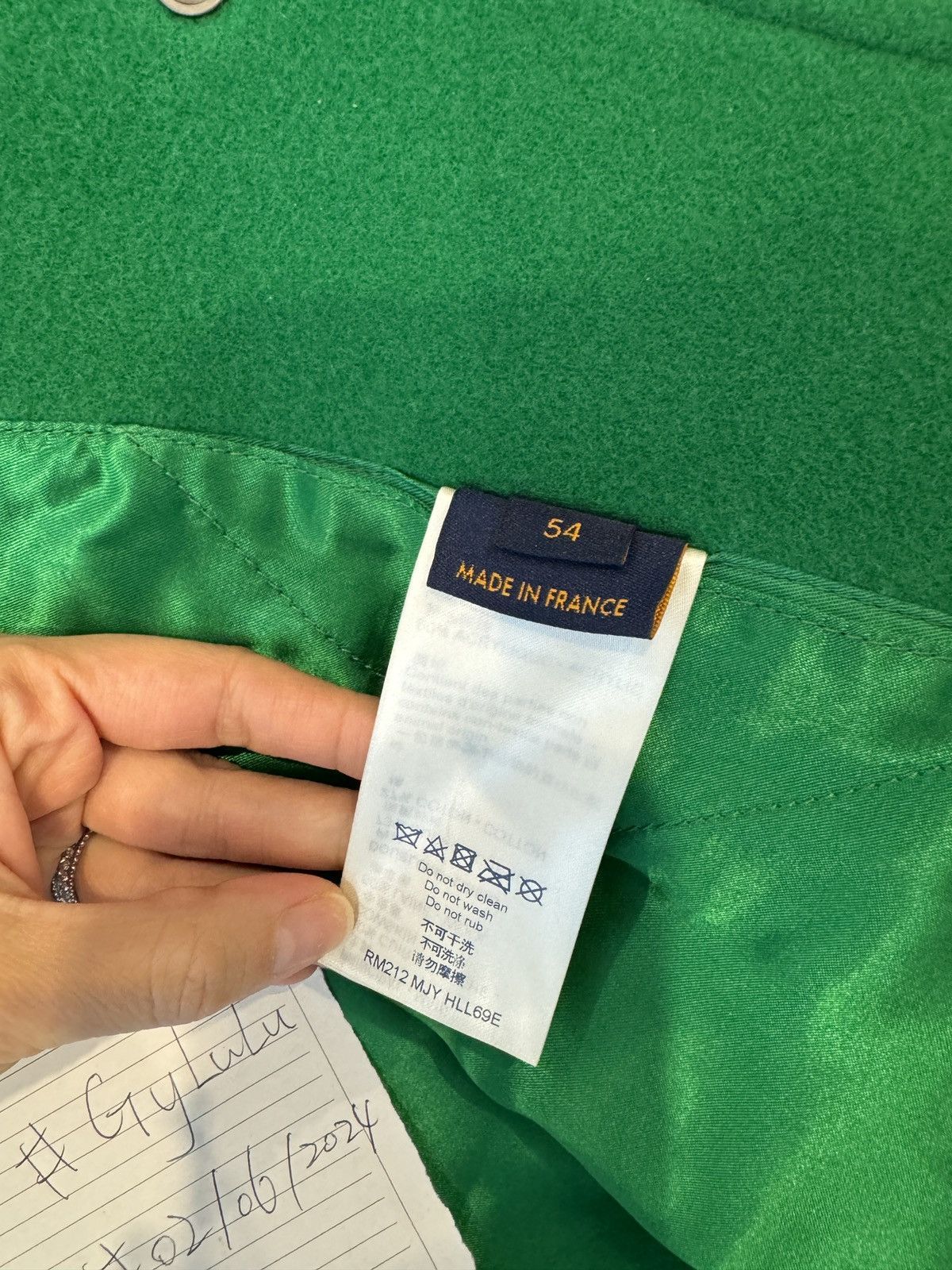Louis Vuitton Louis Vuitton Green & White Varsity Leather Jacket Size US L / EU 52-54 / 3 - 20 Thumbnail
