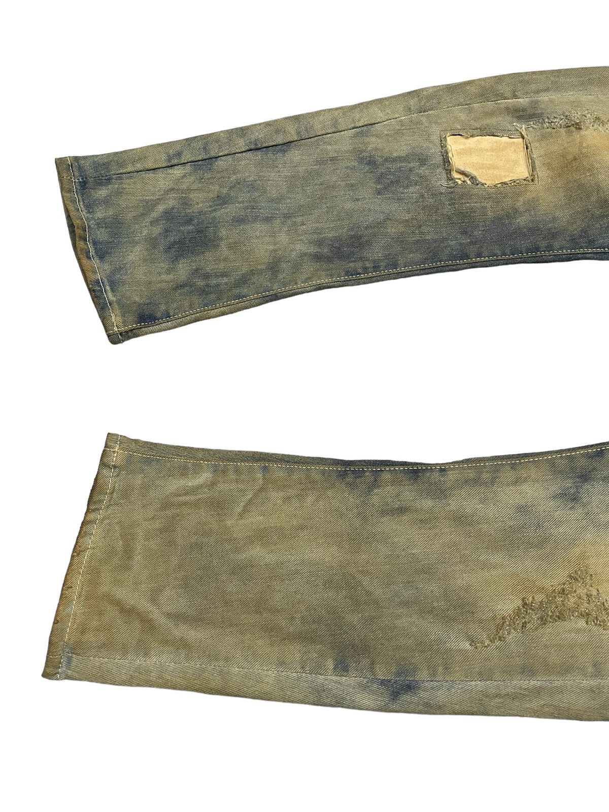 Japanese Brand × semanticdesign Sarada Japan Boro knee Patch Work Mud Wash Crotch Jeans Size US 30 / EU 46 - 4 Thumbnail