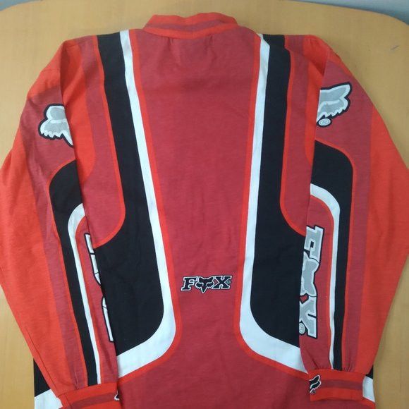 DS Vintage Fox Racing Color Block Long Sleeve T-Shirt