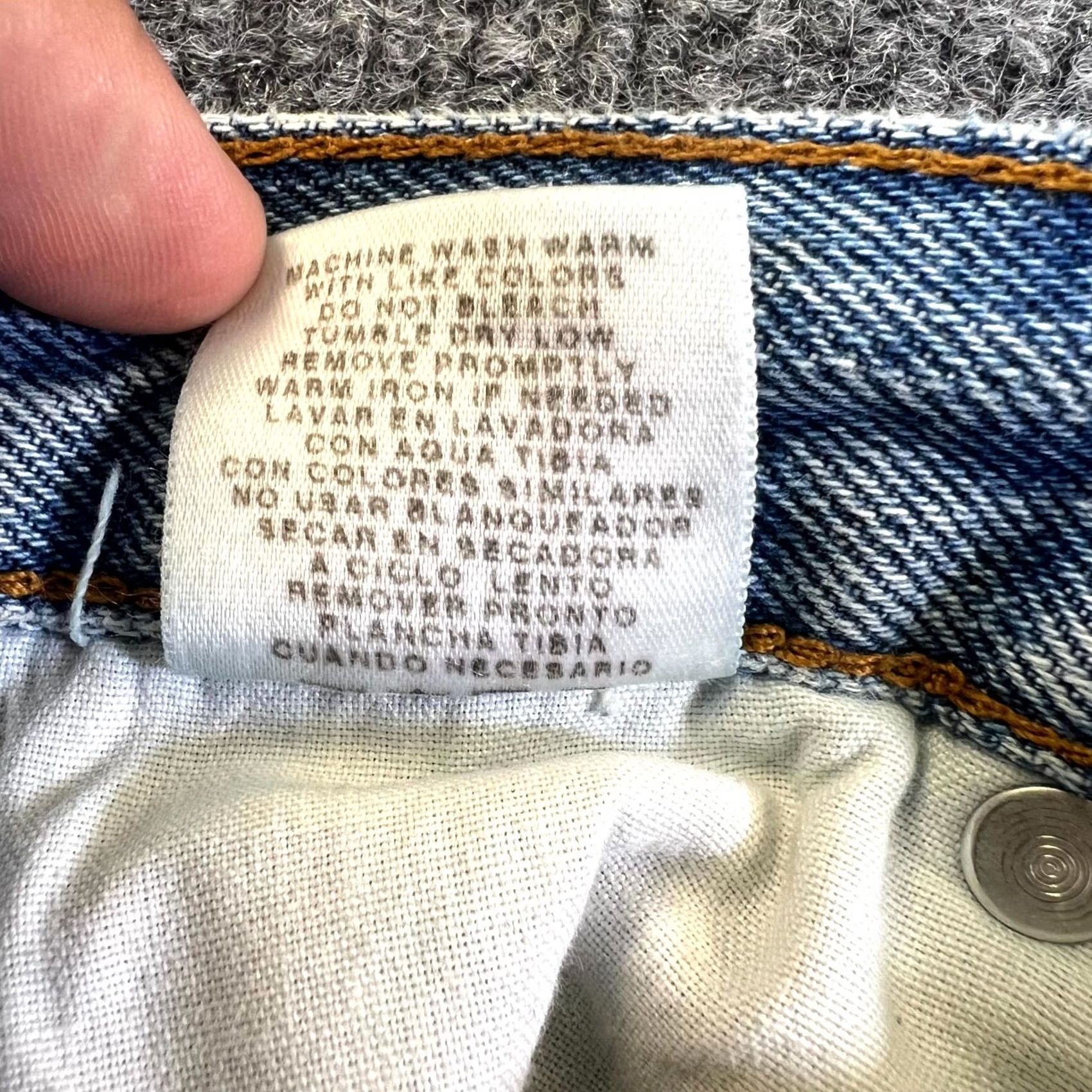 Vintage Members Mark Jeans - Classic Denim - 33x32 - Blue - Lightweight - Grunge Streetwear Size US 33 - 7 Thumbnail