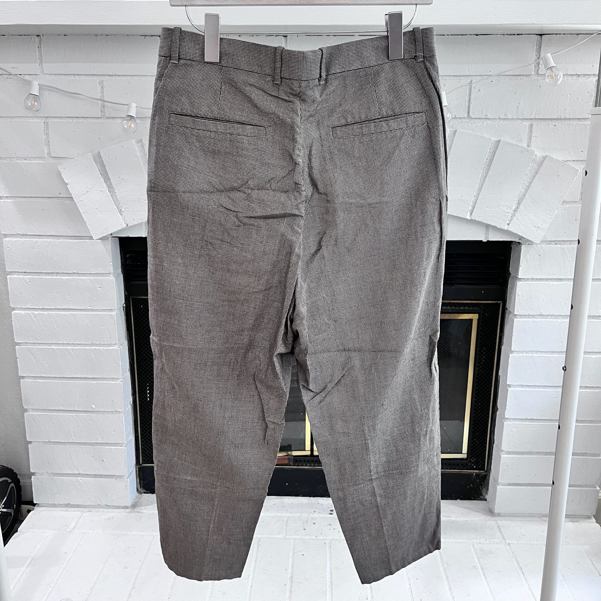 Steven Alan Steven Alan Small Houndstooth Cropped Pleated Trousers Size US 34 / EU 50 - 5 Thumbnail