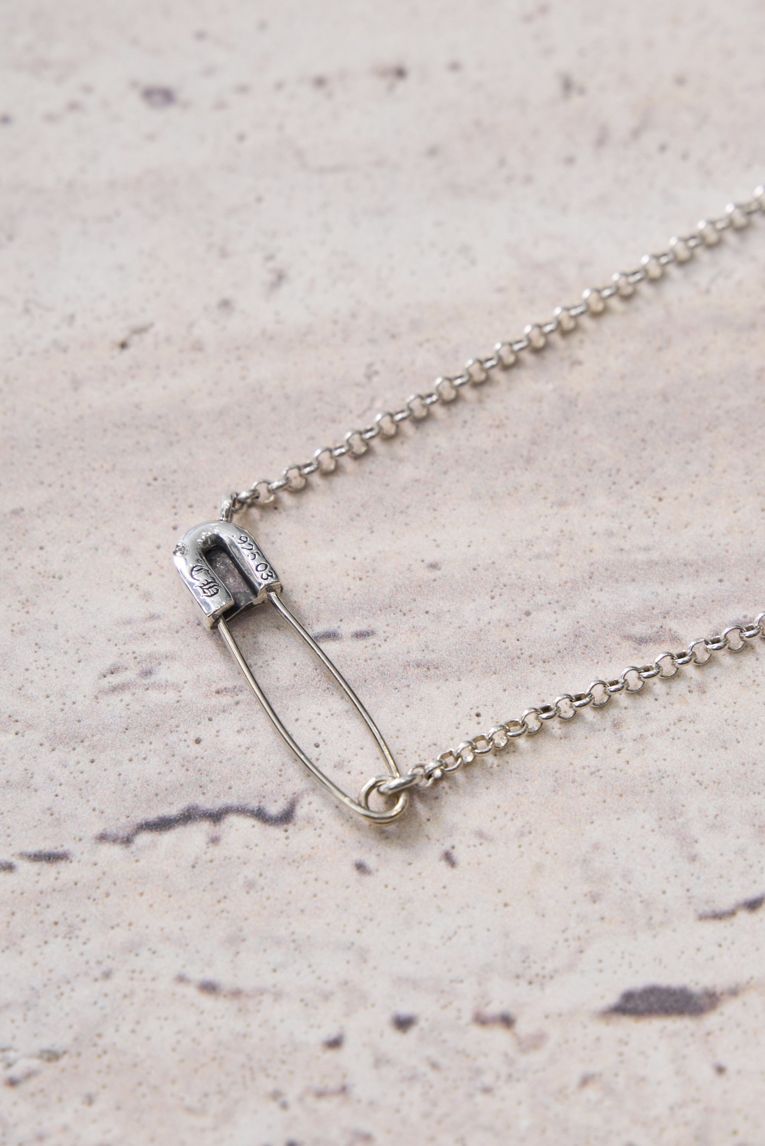 Chrome Hearts Chrome Hearts Safety Pin diamond sliver necklace Size ONE SIZE - 3 Thumbnail