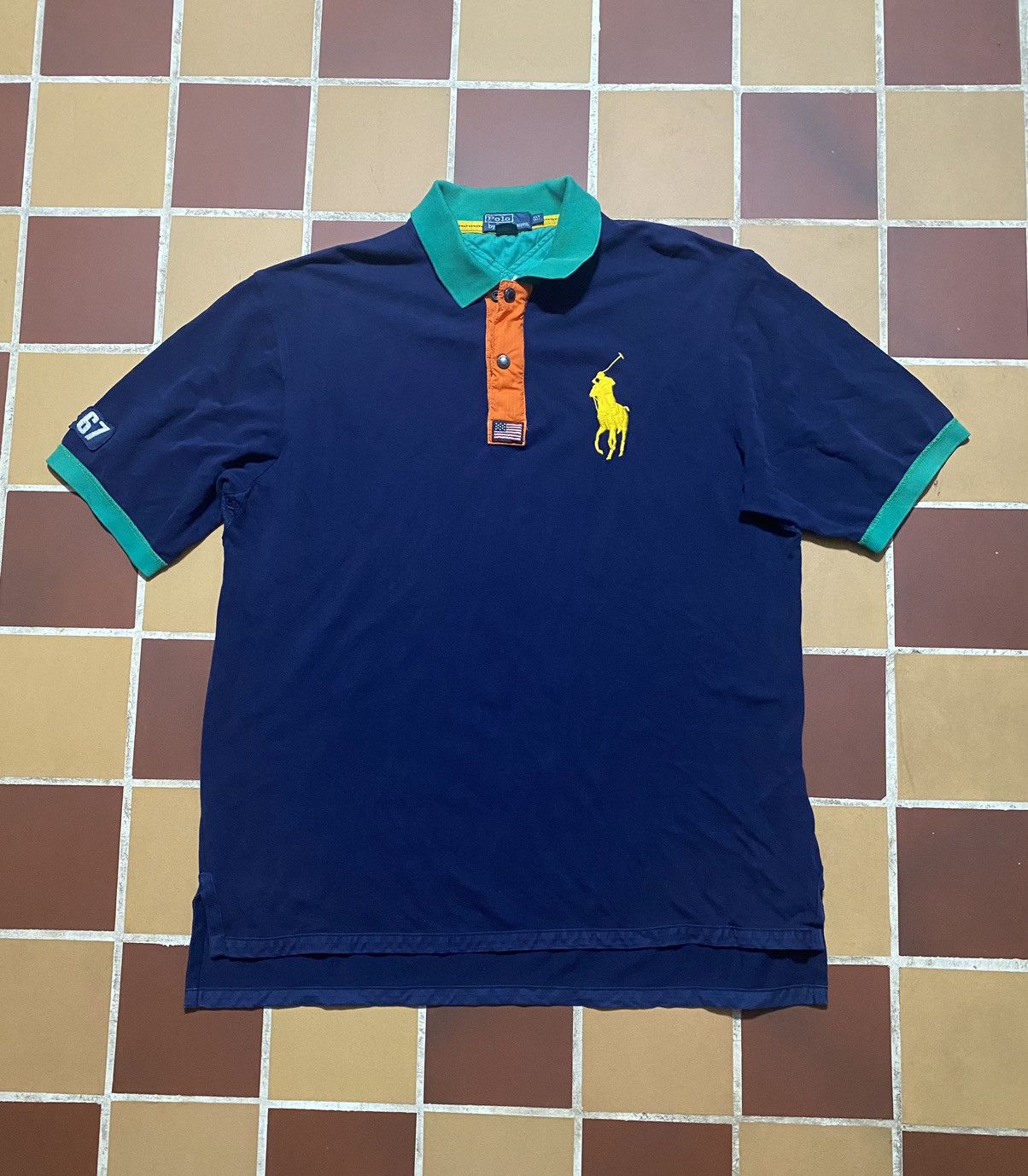 Polo Ralph Lauren × RRL Ralph Lauren Crazy Vintage Ralph Lauren Polo Big Pony XL Tall Size US XL / EU 56 / 4 - 1 Thumbnail