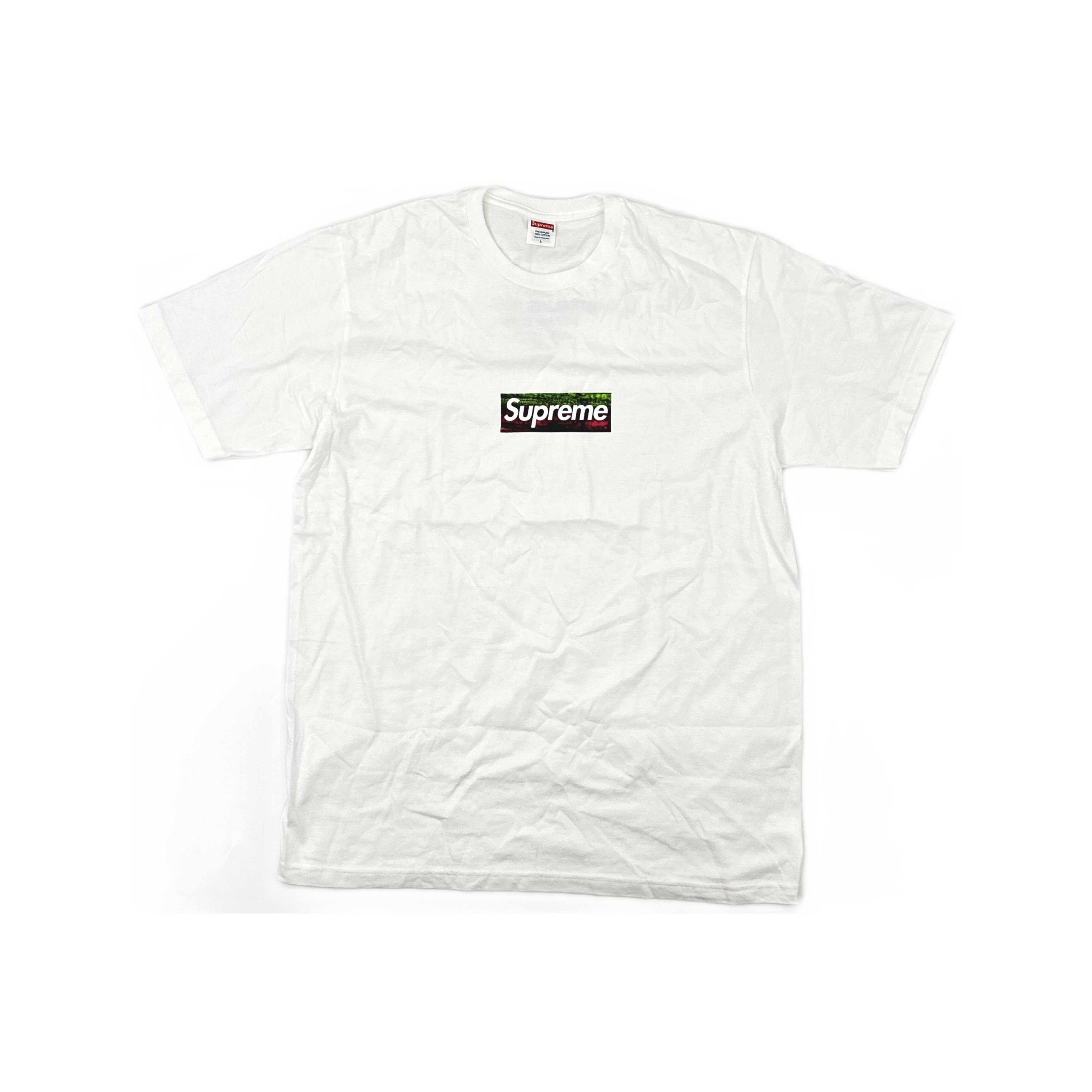 Supreme Supreme Red Snakeskin Box Logo White T-shirt | Grailed