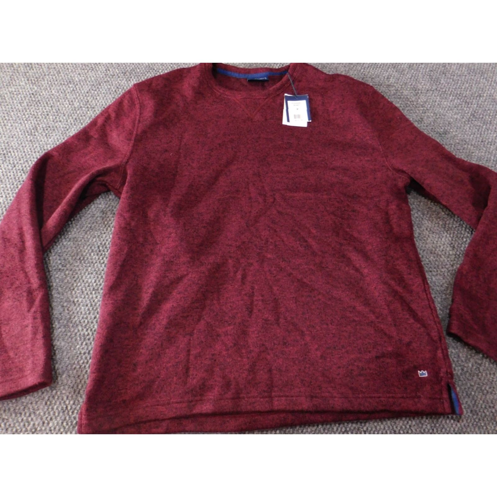 Vintage Crown & Ivy Mens Sweater Crew Neck Pullover Knit Red Long Sleeve Logo Solid Tight-Knit Regular M Winter Classic Size US M / EU 48-50 / 2 - 2 Thumbnail