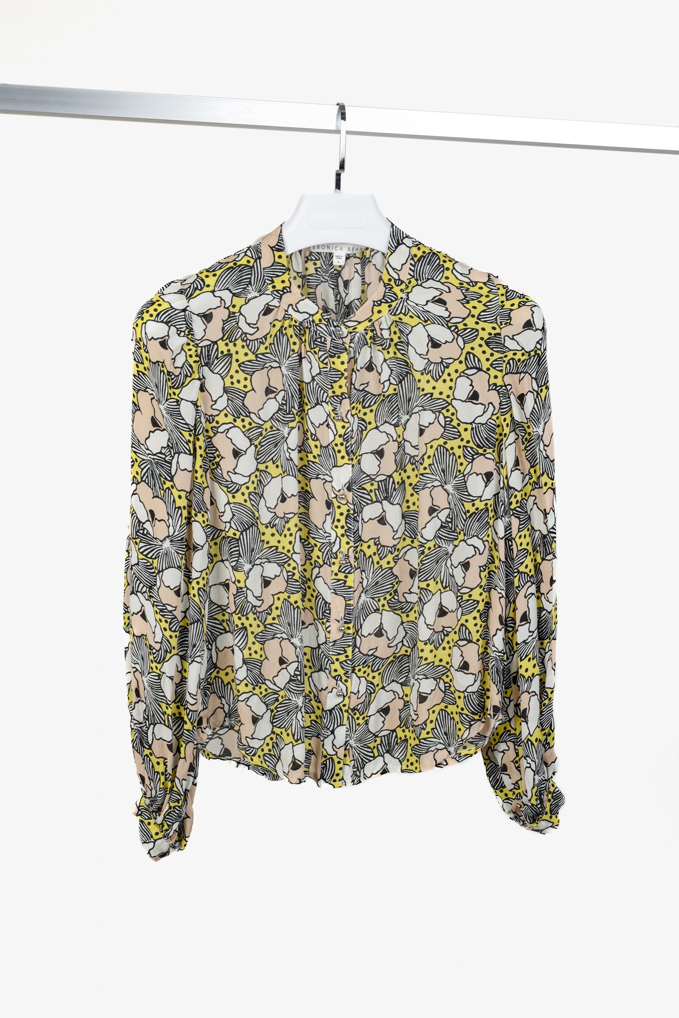 Veronica Beard Veronica Beard Beachside Floral Silk Buttoned Blouse Size S / US 4 / IT 40 - 1 Thumbnail