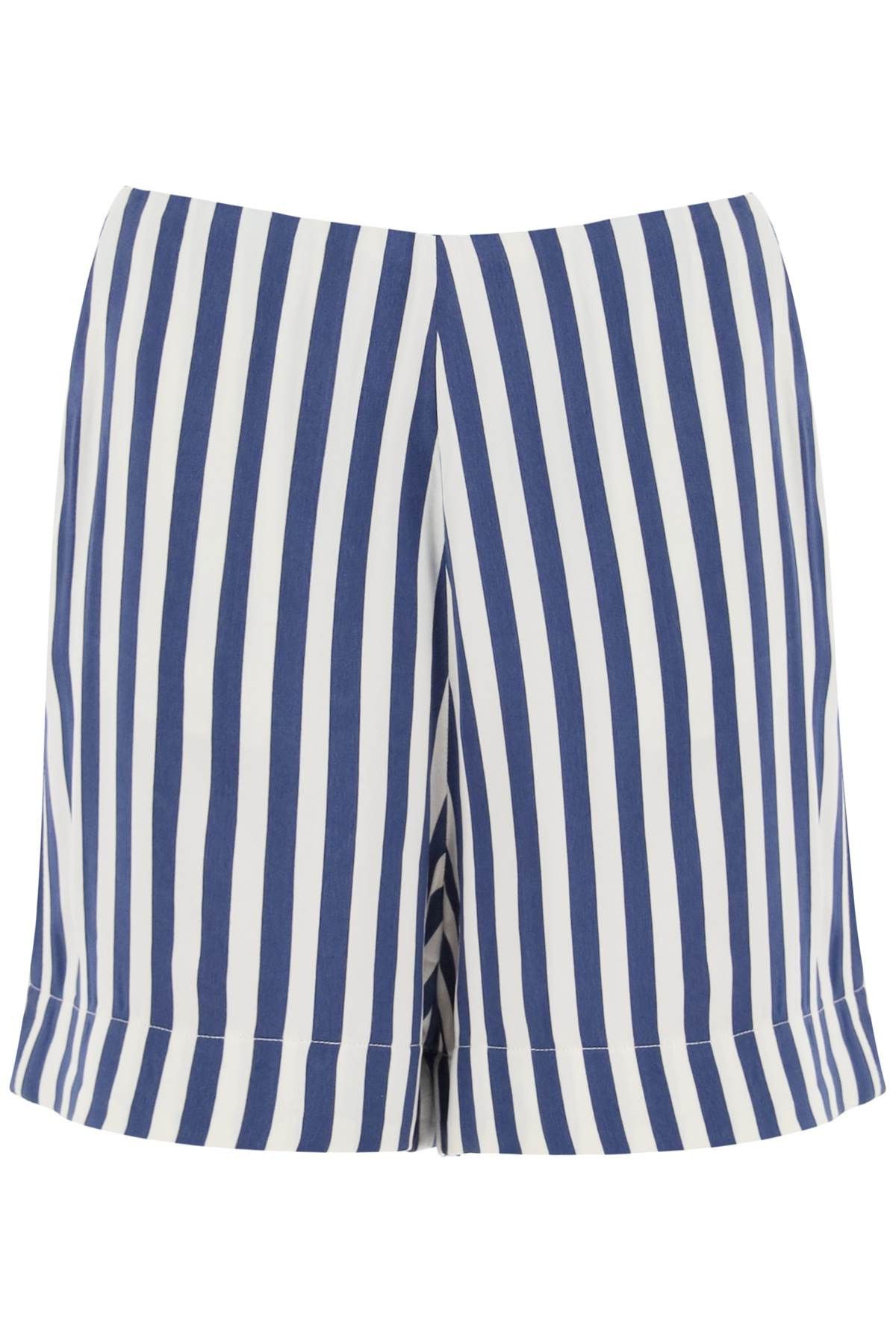 image of Mvp "striped Charmeuse Shorts By Le in Bianco, Women's (Size 28)