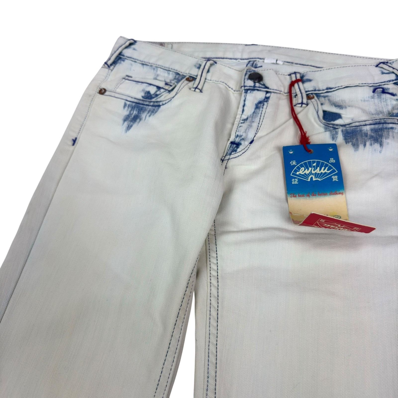 Evisu Evisu Women's White Cotton Ankle Zip Cropped Skinny Jeans 26 Size 26" / US 2 / IT 38 - 3 Thumbnail