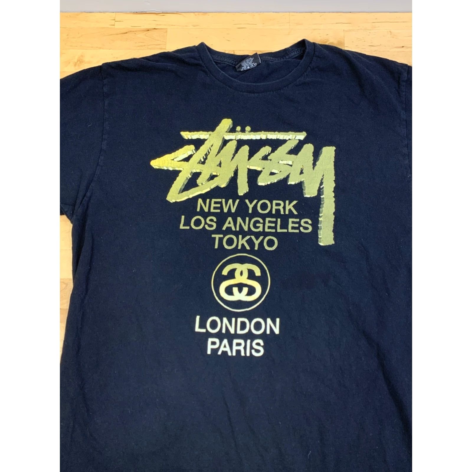 Logo 7 VINTAGE Stussy Shirt Mens M Black Logo Location Skate Y2K 12625 Size US M / EU 48-50 / 2 - 3 Thumbnail