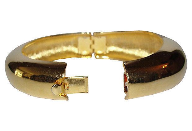 Lanvin Lanvin Goldtone Retro Bangle Bracelet Size ONE SIZE - 3 Thumbnail