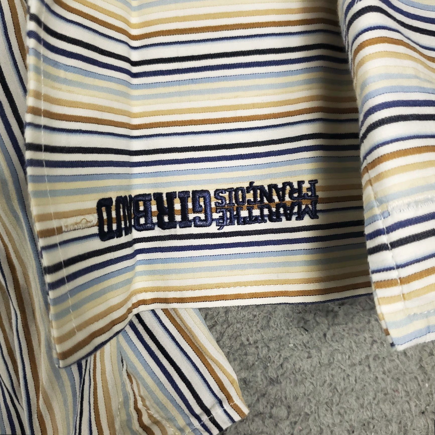 Vintage Marithe Francois Girbaud Shirt Men 3XL Blue Striped Button-Up Long Sleeve Mens Size US XXL / EU 58 / 5 - 3 Thumbnail