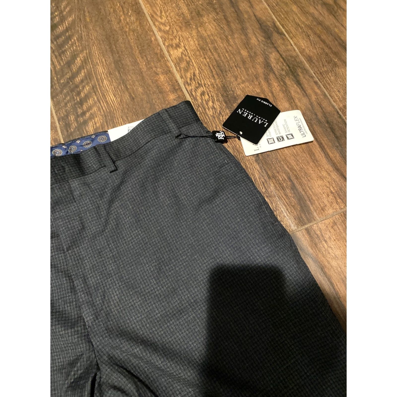 Ralph Lauren Lauren Ralph Lauren Pants Mens 36X30 Gray Black Classic Fit Ultraflex Dress Pants Mens Regular 36x30 Multicolor Size US 36 / EU 52 - 5 Thumbnail