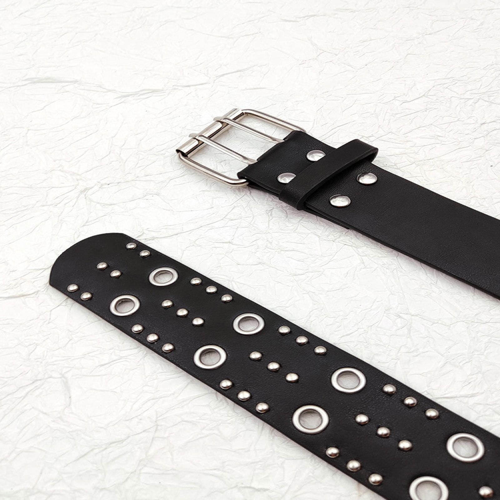 Leather Black Studded Belt Size ONE SIZE - 6 Thumbnail